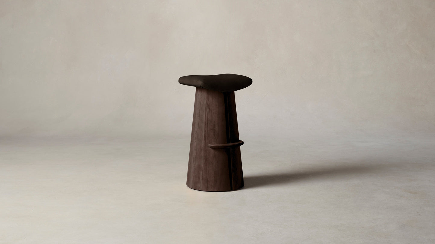 The Weston  - Nubuck Leather Espresso Bar and Counter Stool