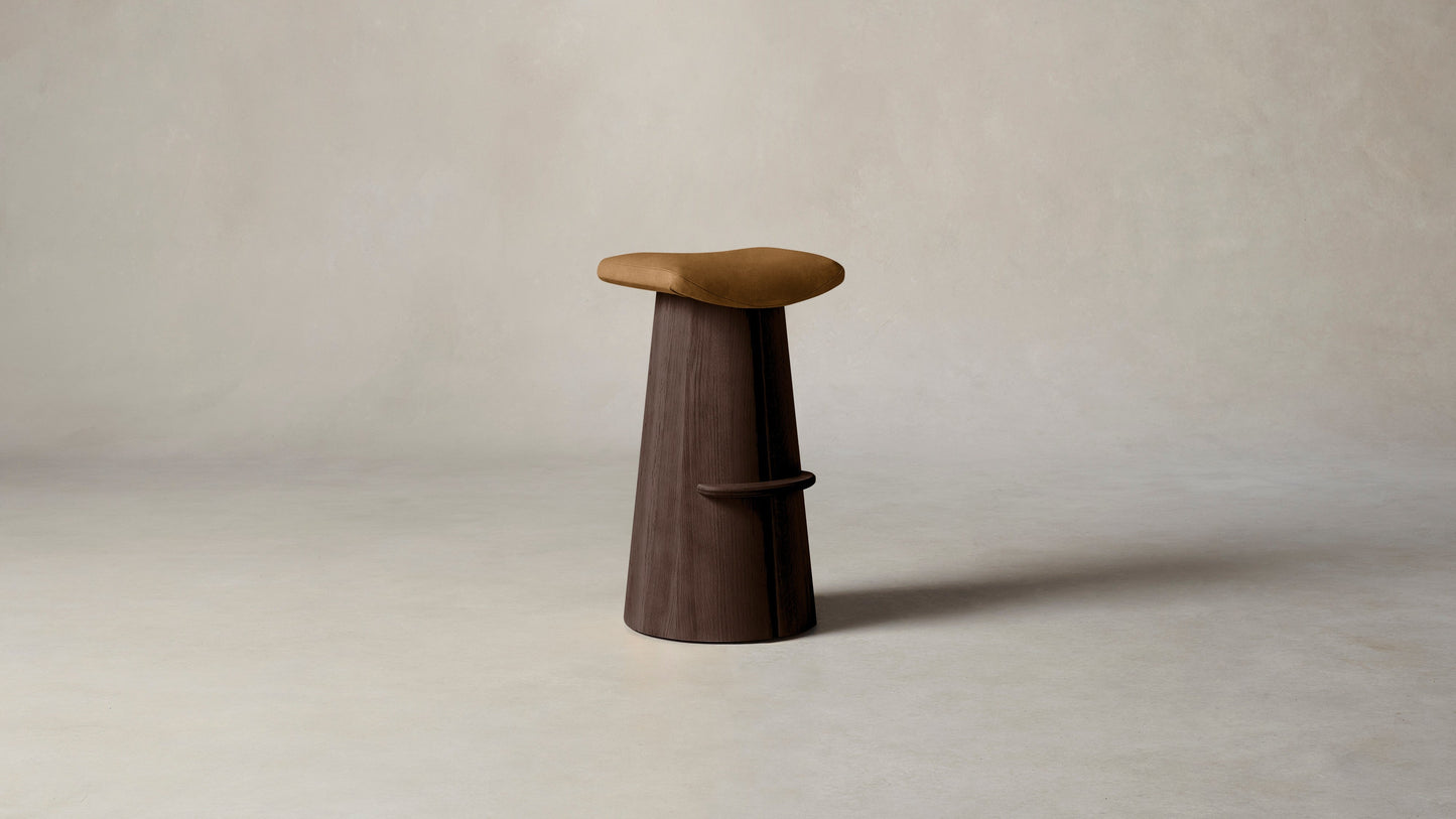 The Weston  - Nubuck Leather Saddle Bar and Counter Stool