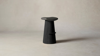 The Weston  - Pebbled Leather Ash Bar and Counter Stool