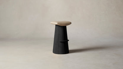 The Weston  - Pebbled Leather Stone Bar and Counter Stool