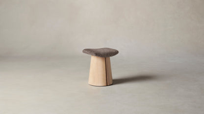 The Weston  - Belgian Linen Carob Stool