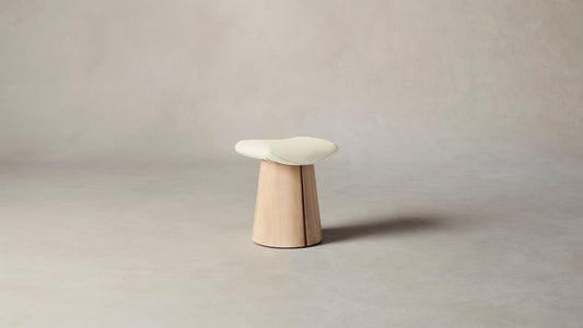 The Weston  - Pebbled Leather Swan Stool